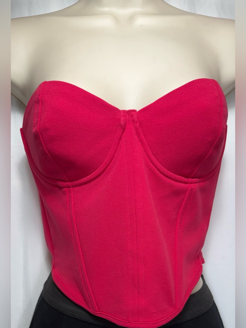 ZARA Strapless Corset Crop Top